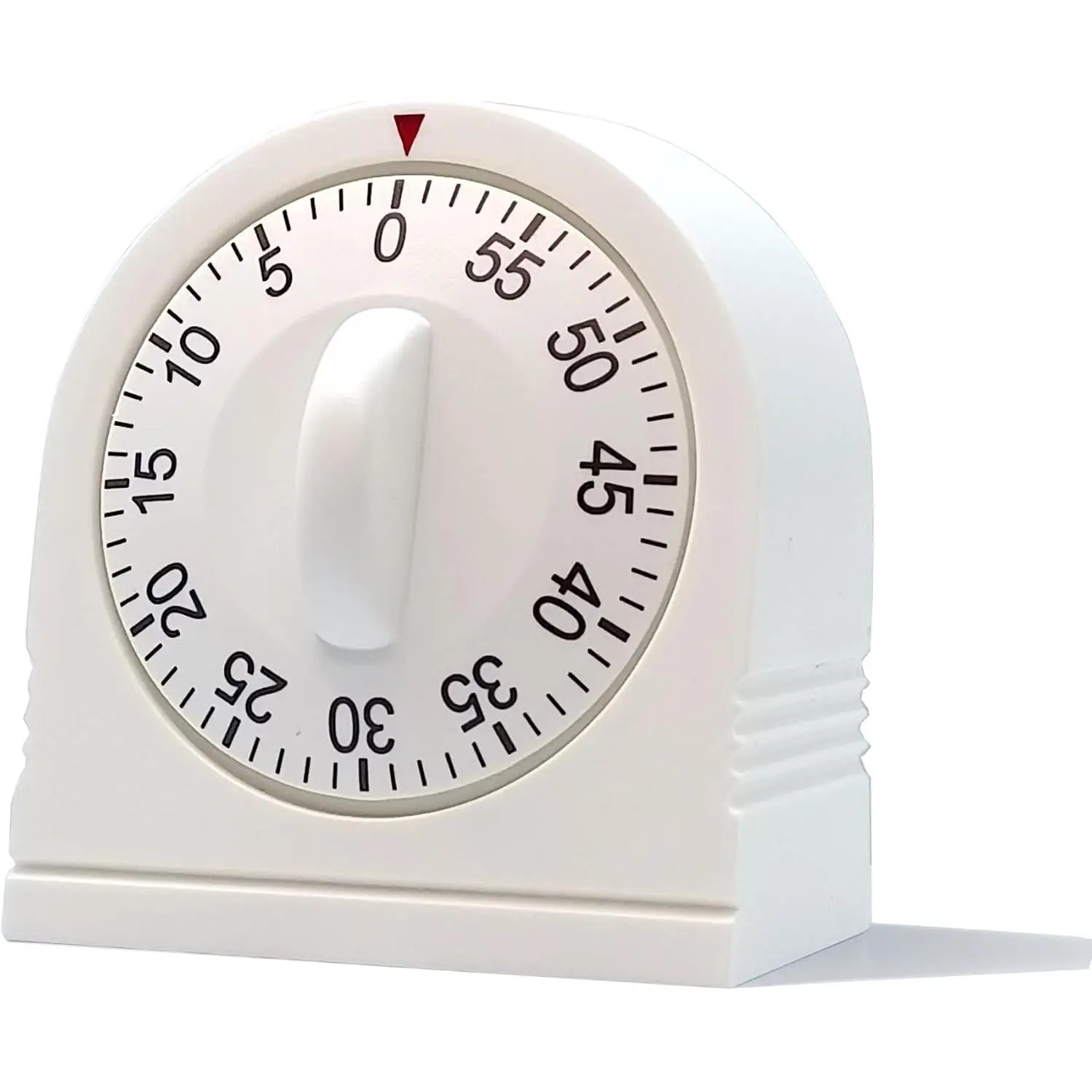 60 Minute Wind Up Timer, Visual Mechanical Timer with Loud , Manual Countdown Timers for Classroom, , Study and Cooking (White)