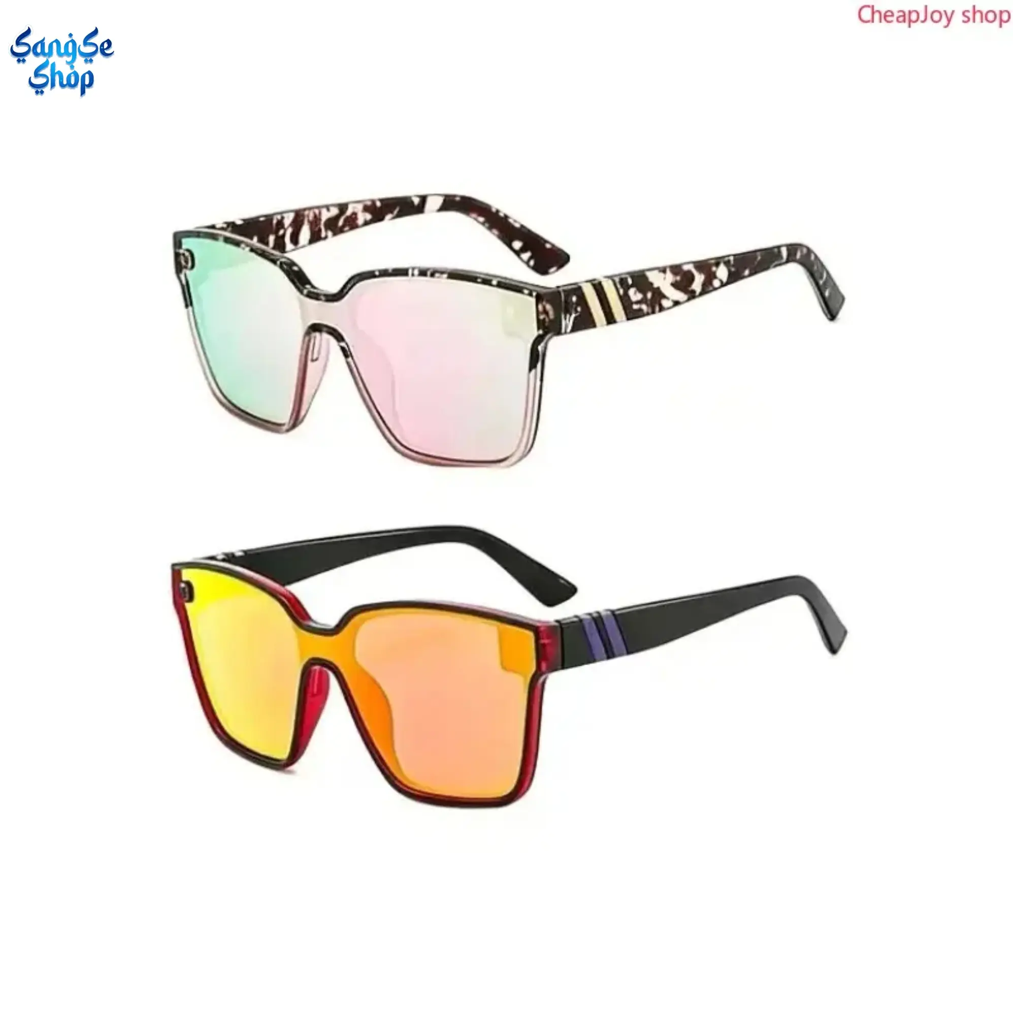 2pcs Tortoise Shell Pattern Flat-Top Stylish Sunglasses - Women's Sun Protective Eyewear, Trendy Durable 2024 Outdoor Fall Streetwear Sunglasses