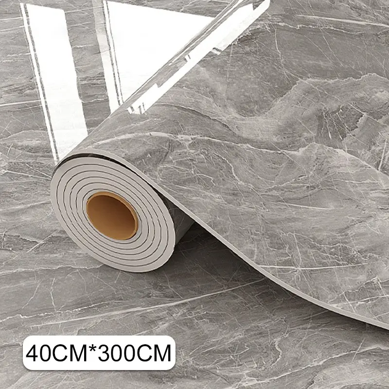 Self-Adhesive Marble Wallpaper, 40cm*300cm, Stable Texture, Enhances Kitchen Wall, Bathroom, Rental Interior Aesthetics