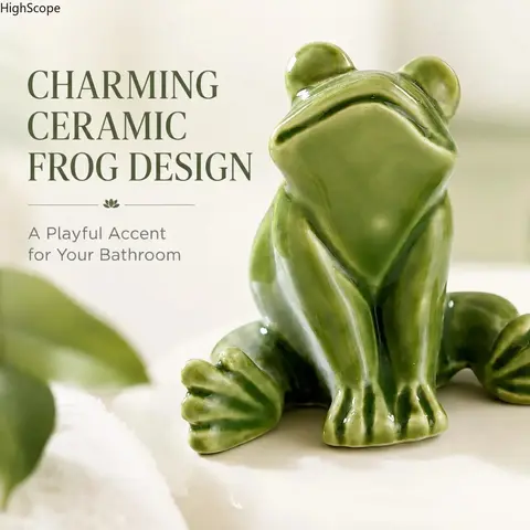 2pcs Ceramic Toilet Bolt Covers - Frog & Turtle Design, Easy Installation, Bathroom Decor Set for Camping Hammock Enthusiasts (Sports & Outdoor Gear)