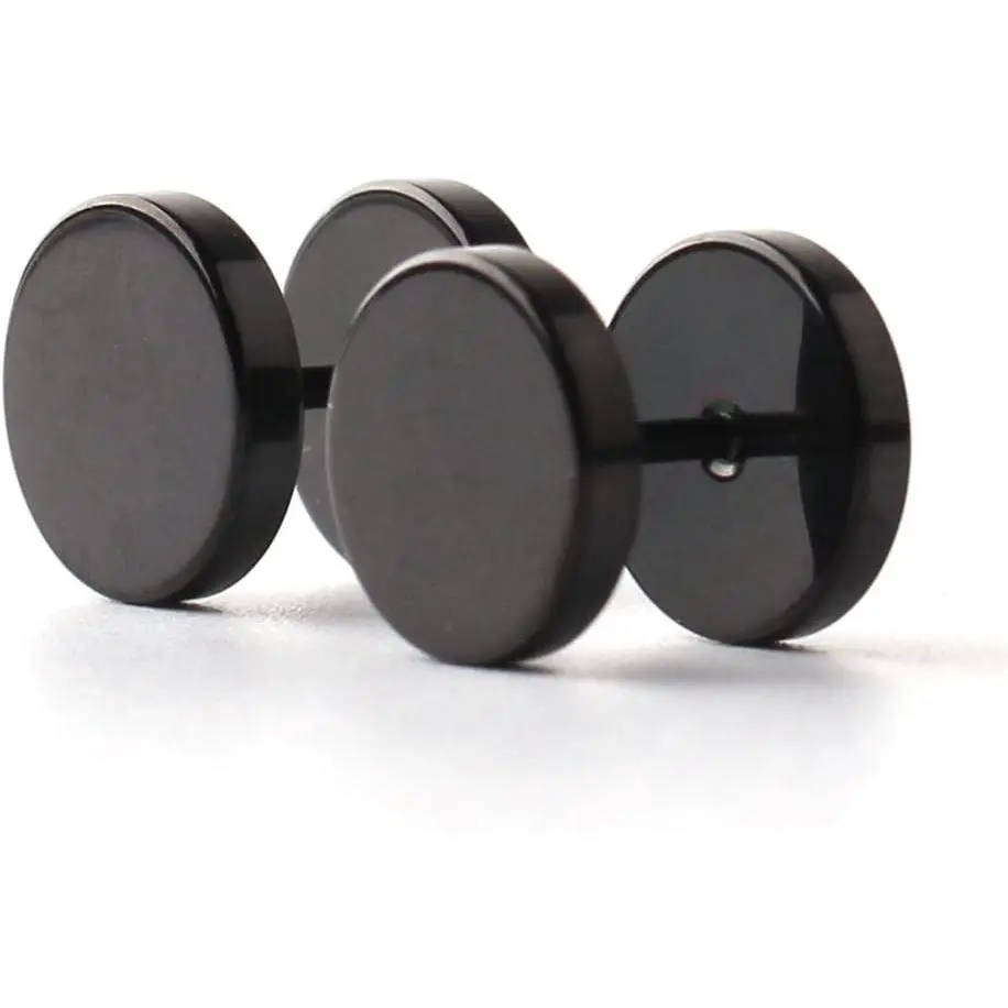 18G Men,Women's 3~14mm Stainless Steel  Screw Studs Earrings Tapers Plugs Gauges Illusion Tunnel