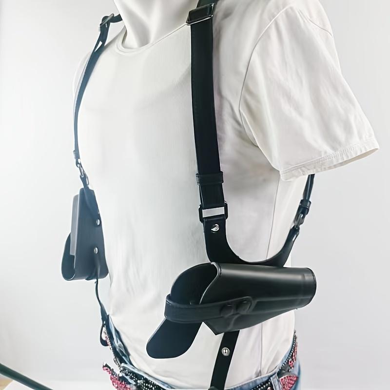 Shoulder Holster Universal Vertical Holster Adjustable for Concealed Carry with Dual Magazine Pockets - Fits 1911, Glock 17/19/23 and most handguns - For Right Handed Use