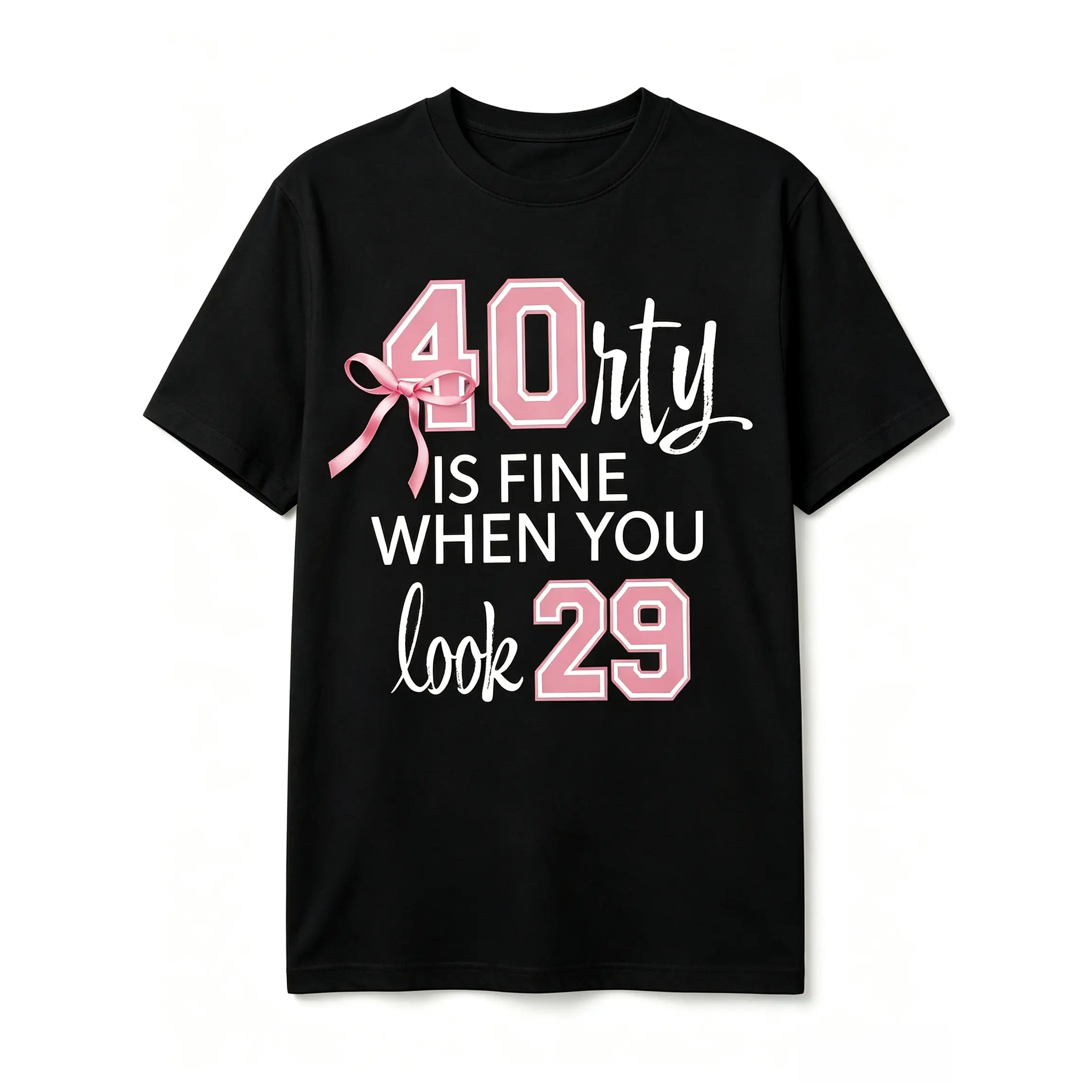 40th Birthday Shirt, Funny Fortieth Birthday T-shirt, Birthday Party Tee For Women, Fortieth Birthday Gift,40 Years Old Anniversary Shirt Button Cotton Top Womenswear