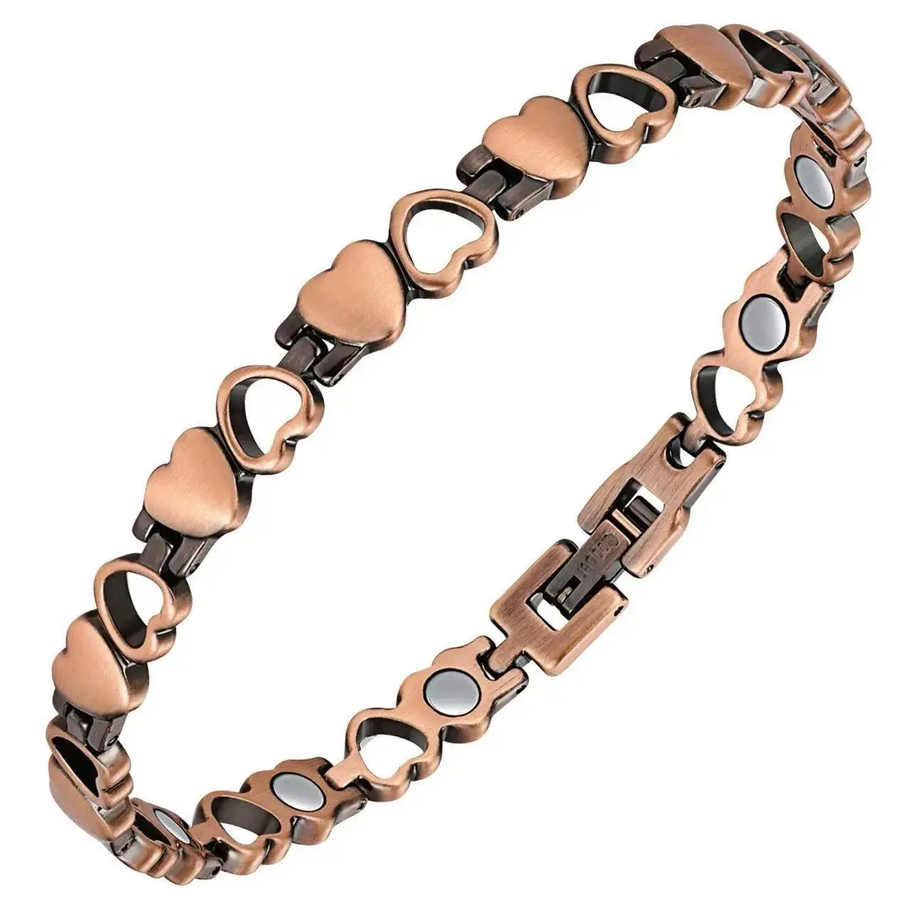 X Shape 99.99% Pure Copper Magnetic Anklet, Hypoallergenic Unisex Copper Ankle Bracelet, Elegant Trendy Everyday Foot Jewelry, Inspirational Christmas Gift for Men & Women
