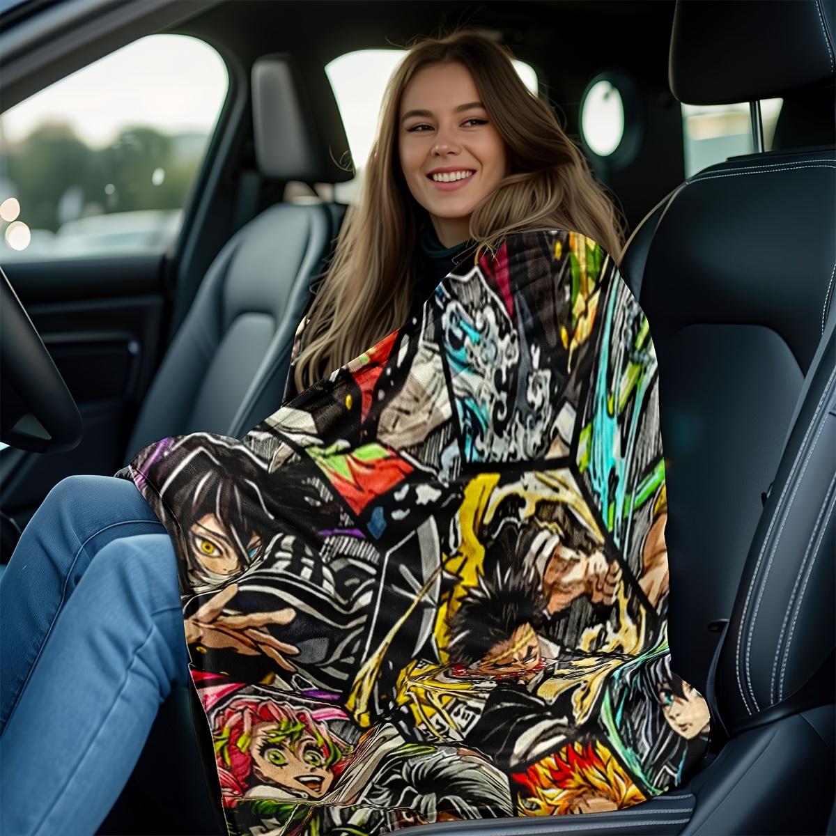 Ultra-Soft Anime Print Flannel Throw Blanket Home Sofa Bedroom Dorm Couch Office Car Travel Blankets  Gift for Men Women Boys Girls