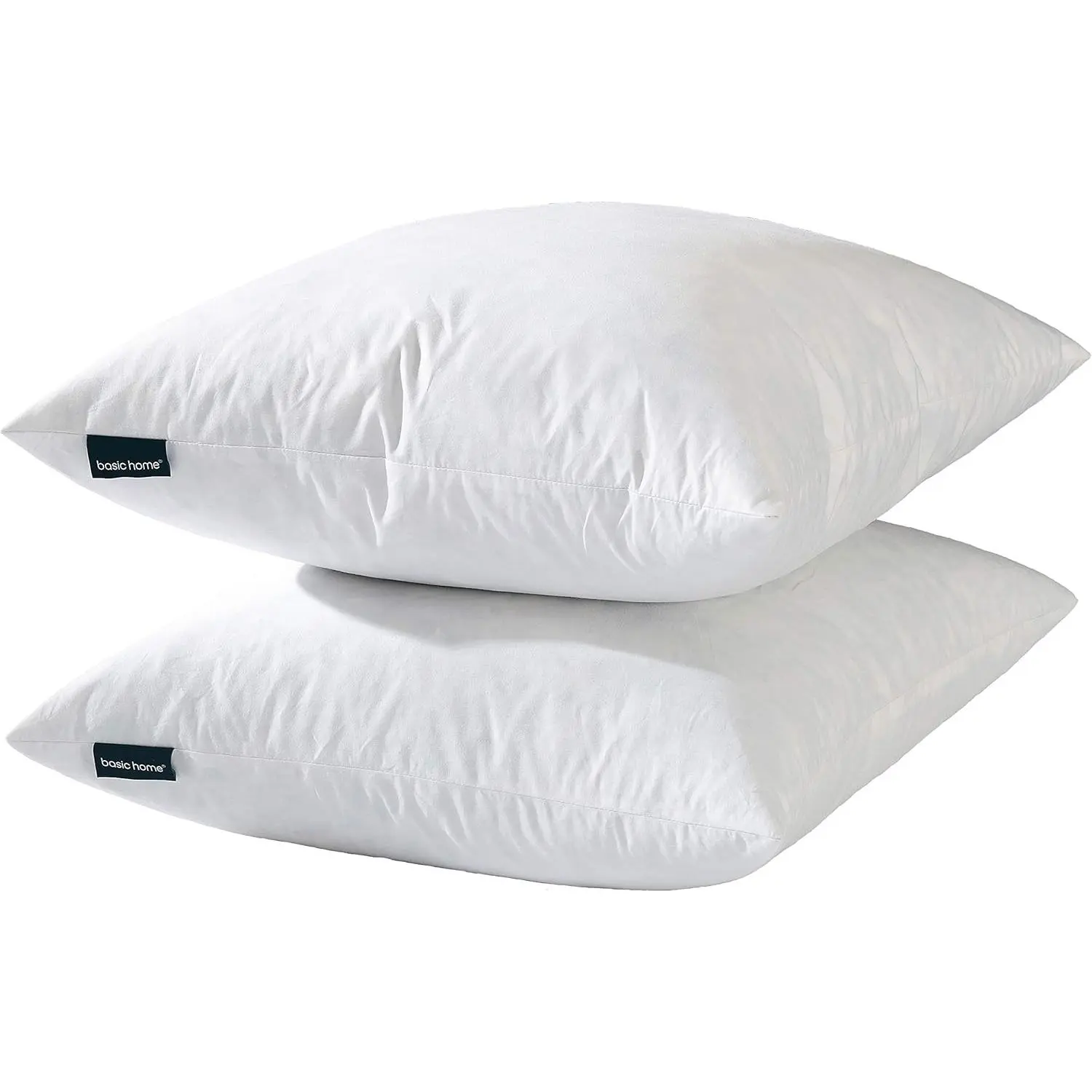 Hotel-Style Goose Feather Down Euro Pillow Insert for Sofa & Bed - 100% Odorless & Plump Cushion Filler - 233TC Cotton with Inner Liner to Prevent Poking (26x26 Inch)