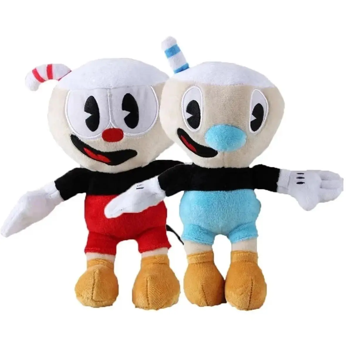 2026 new hot item 2pcs/lot Anime Cuphead Plush Toy Mugman The Devil Legendary Chalice Stuffed Dolls Adventure Game Toys for Kids Birthday Gifts