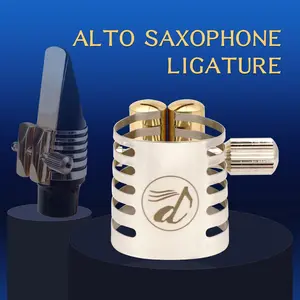 Alto Saxophone Key Clamp, Stainless Steel Metal Clamp, Wooden Mouthpiece Holder, Alto Saxophone Reed Clip, Musical Instrument Accessory