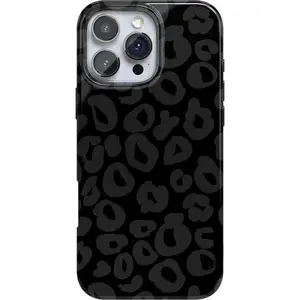 Into the Wild Black Leopard Shockproof Protective Smartphone Case, Electronics Accessory for Impact Protection Needs