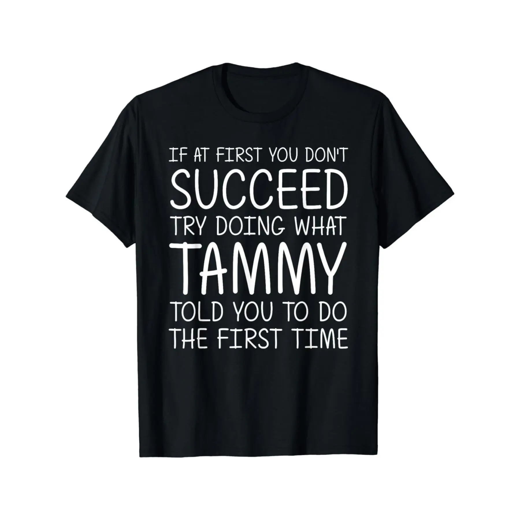 Men's 100% Cotton Short-Sleeve Round Neck T-Shirt - Chic, Cute Herringbone Figure-Flattering Top with 'TAMMY' Funny Slogan Digital Print, Casual Menswear, Machine Washable Birthday Christmas Gift