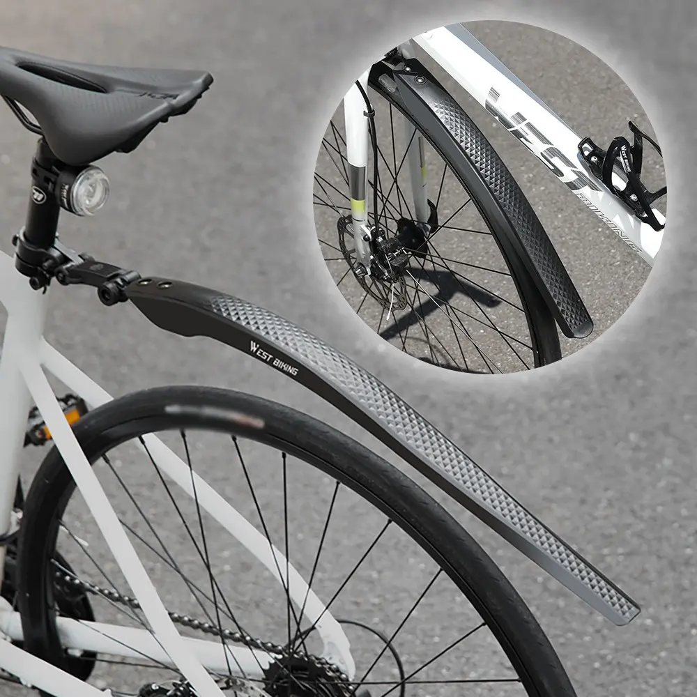 Road Bike Mudguard Set, 26/29 Inch Bicycle Rain Guard, Front and Rear Mudguards, Cycling Accessories, Waterproof Bike Protection