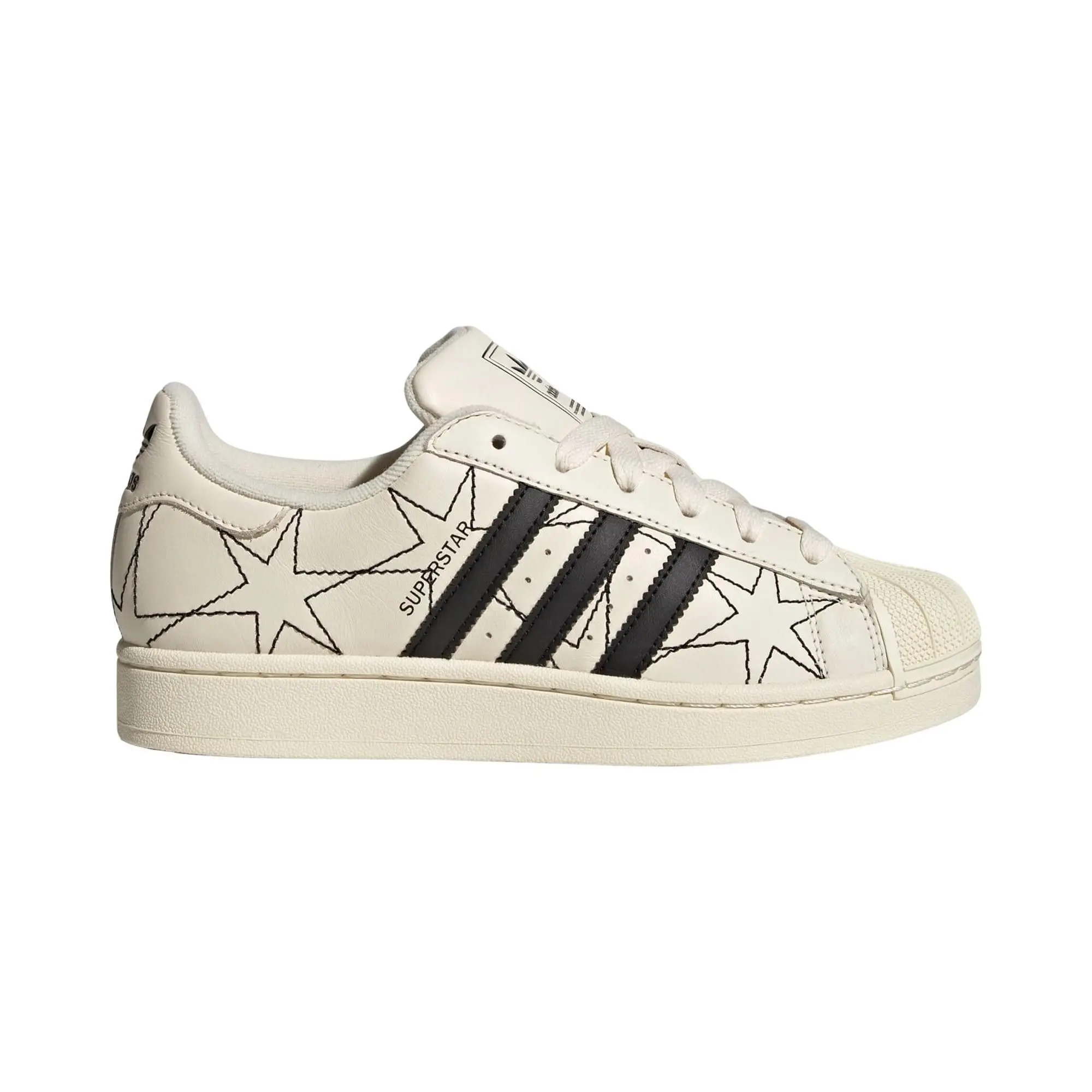 adidas Womens Superstar II 'Cream White Core Black' (women's sizes) Cream White / Core Black / Cream White sneakers IH4123