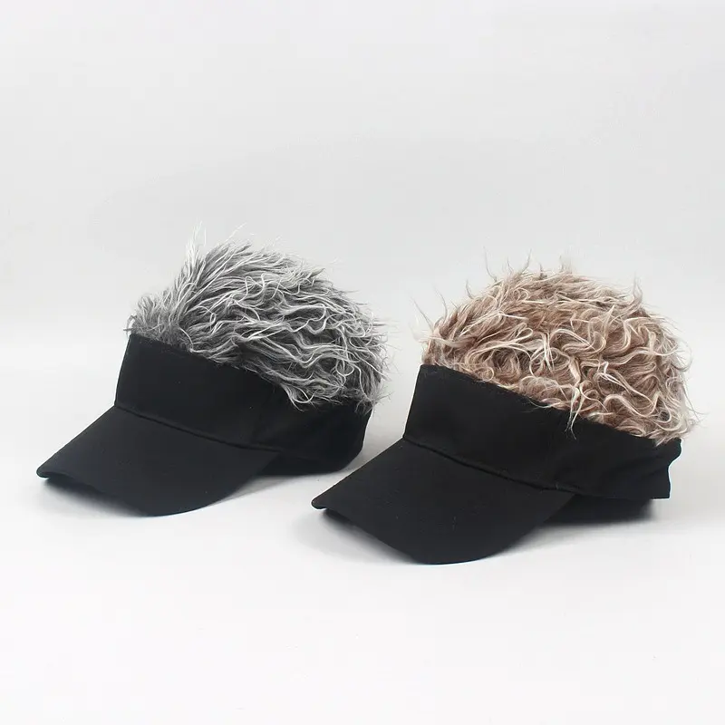 Crazy Hair Visor Hat Funny Sun Visor Cap With Fake Hair Novelty Clothing Accessories For Traveling Golf Outdoor Camping Fishing Backyard Party Outfits Ideas For Teens Adults Unisex