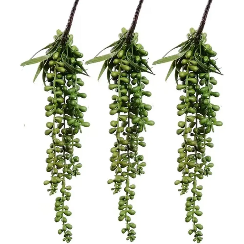 3 Pack Artificial  Succulent   String    Lover Tears  ((Green&13.7 in)
