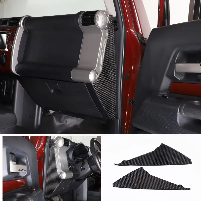 For Toyota FJ Cruiser 2007-2021 Soft Carbon Fibre Car Side Anti-Collision Cushioning Pad Cover Trim Sticker Interior Car Accessories