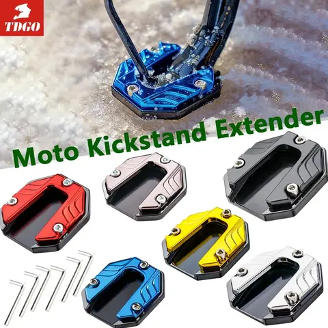Universal Motorcycle Kickstand Extender Pad - Motor Parts Accessories, Enlarged Base, Anti-Slip Side Stand Foot Plate, Durable Support for Outdoor Motorcycle & Bicycle Parking