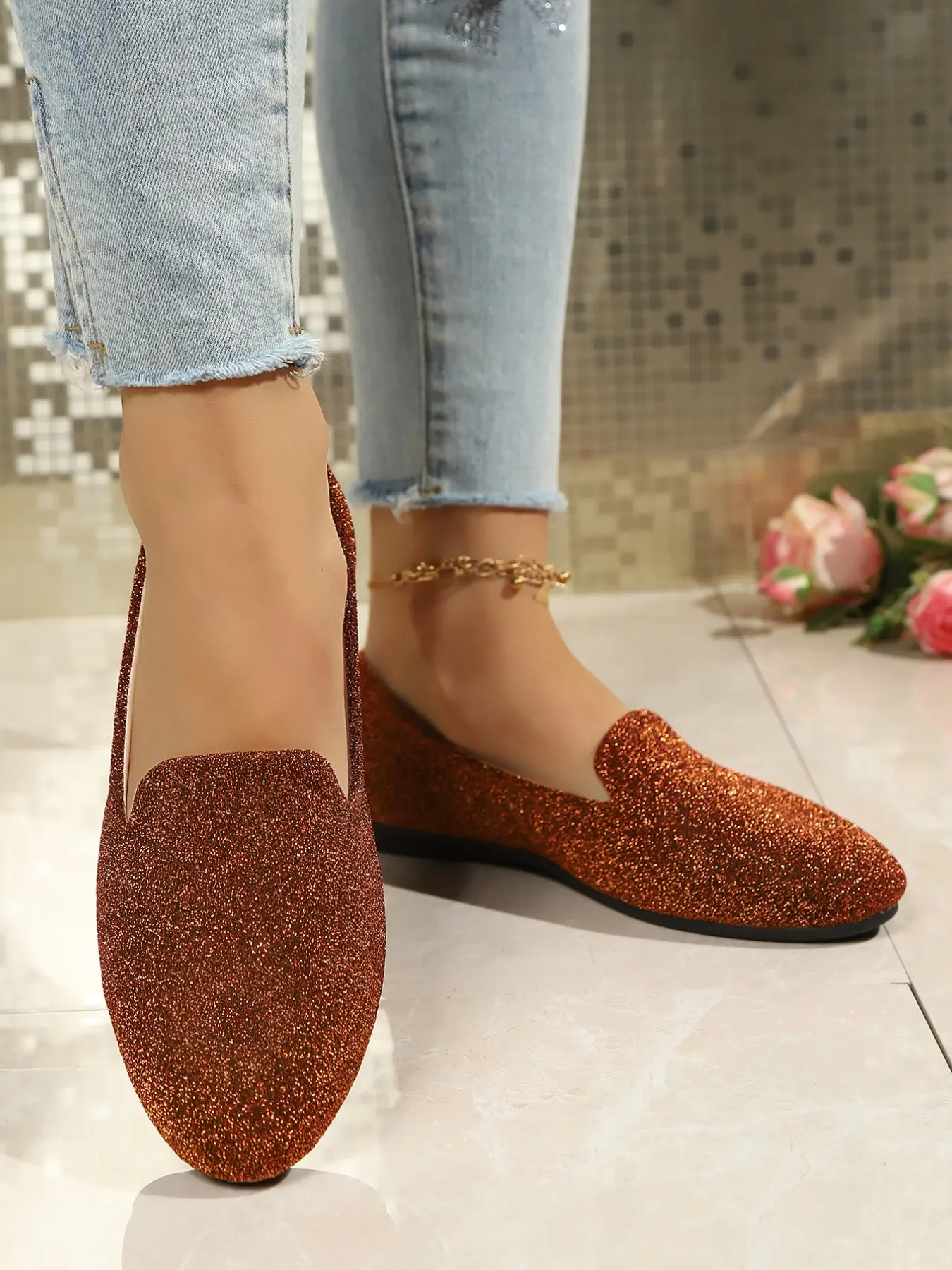 2026 Spring Summer Bestseller Loafer Flat Shoes, Round Toe Slip-On Women's Shoes, Luxury Casual Soft Sole Multicolor Footwear