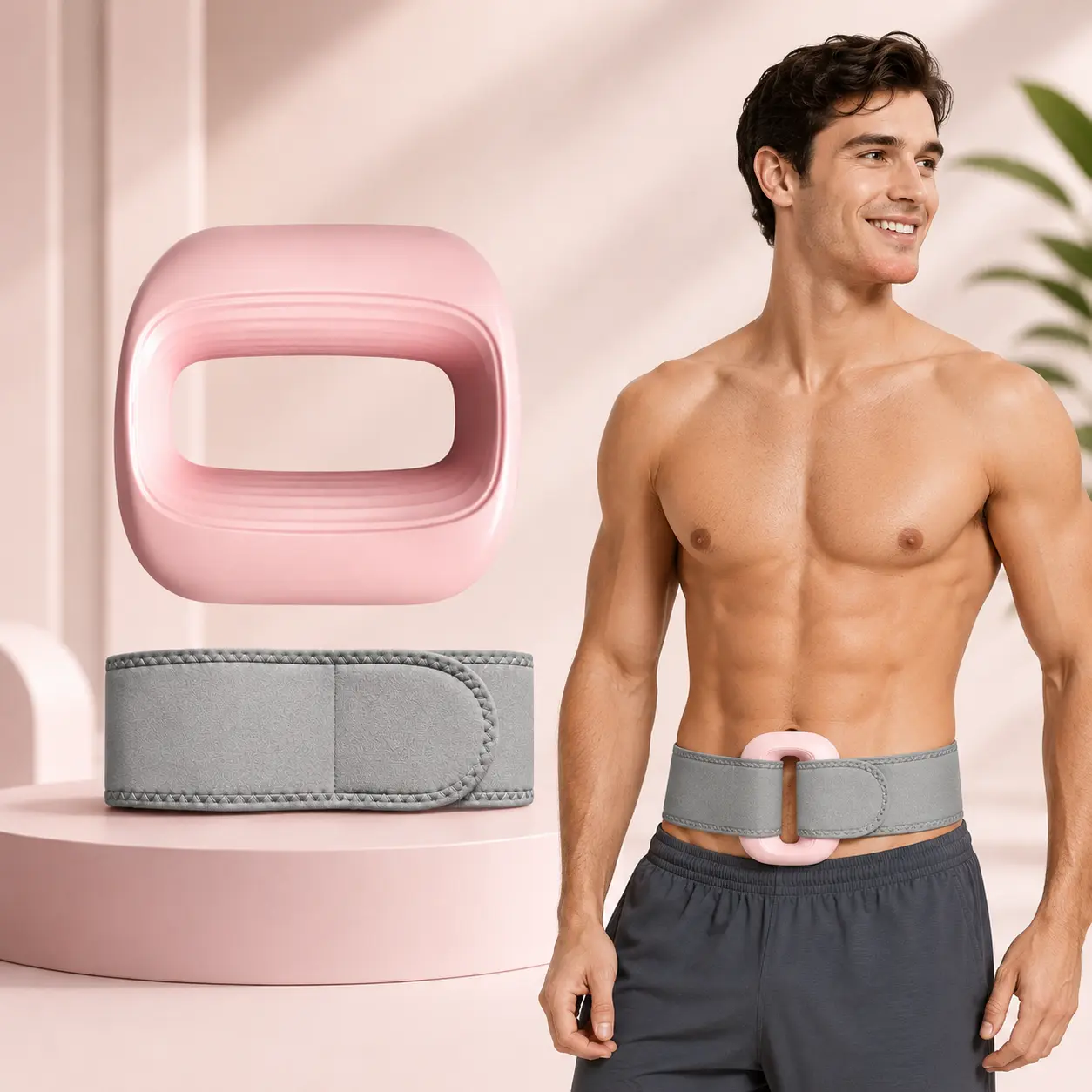 2026 New Wearable Fascia Ring– Adjustable Vibration Belt for Waist, Back & Legs – Cordless Portable Percussive machine for Muscle Recovery & Tension Relief