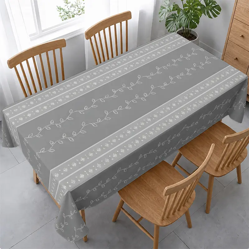 Nordic Pattern Rectangular Tablecloth, Waterproof Fabric, Easy to Clean, Versatile, Ideal for Kitchen, Dining Room, Parties, Holidays