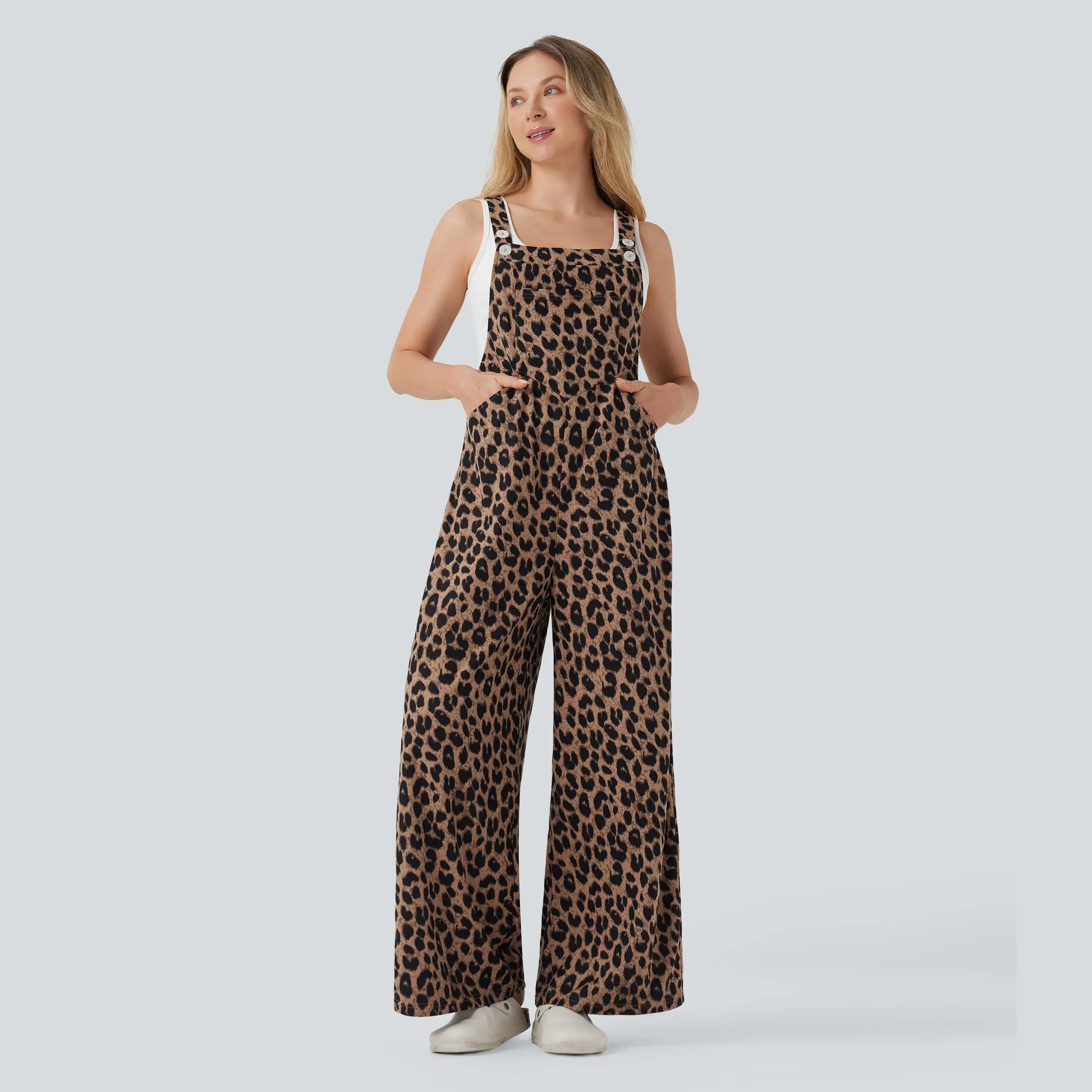 【Creator’s Pick】Halara Leopard Print Waffle Casual Overalls with Pockets #BackToSchool 【Creator’s Pick】Halara Leopard Print Waffle Casual Overalls with Pockets #BackToSchool
