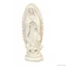 Virgin Mary of Guadalupe Resin Figurine, White Religious Statue with Detailed Craftsmanship for Home Altar, Living Room and Tabletop Decor