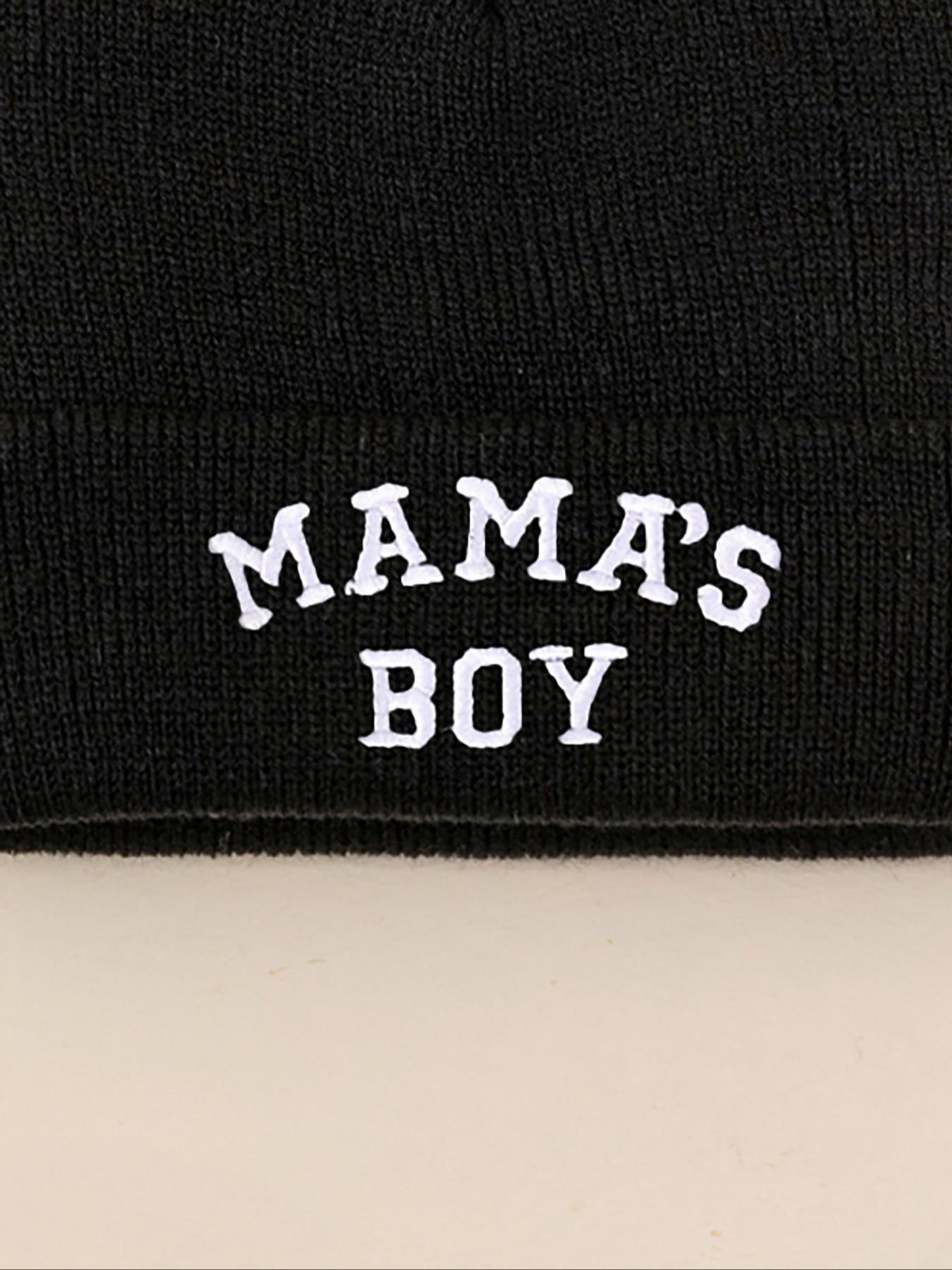 Newborn Knit Hat with Letter Embroidery, Warm Winter Beanie for Infants, Suitable for Outdoor Use, Casual Style for Daily Commute, Bonnet