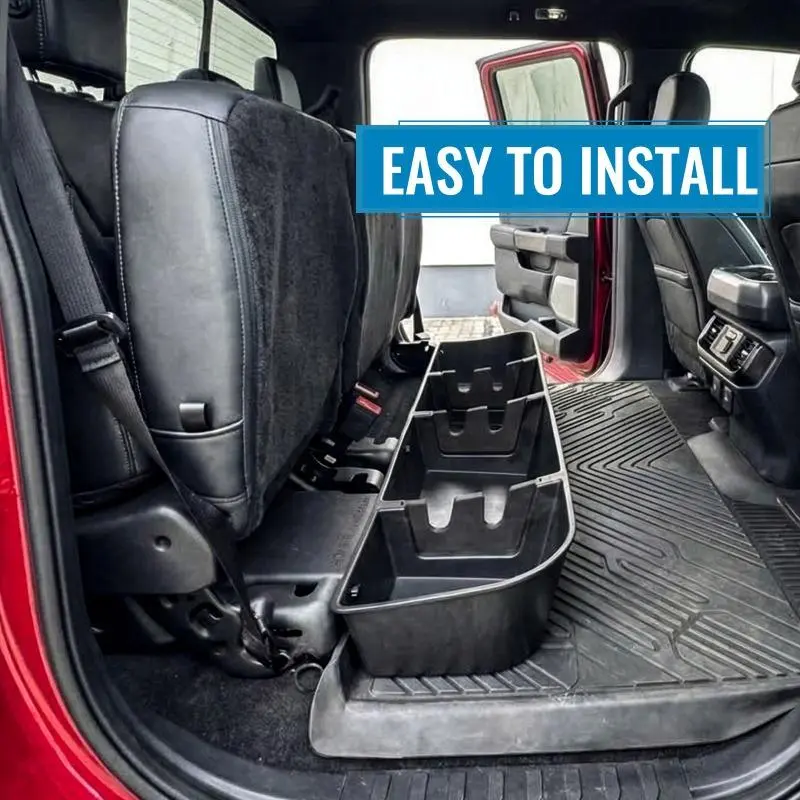 Single Unassembled Truck Organizer - Ford F150 2015-2026 SuperCrew Cab Underseat Storage Box, Adjustable Free-Standing Car Interior Organizer, Home Supplies Storage Basket for Hardware Tools