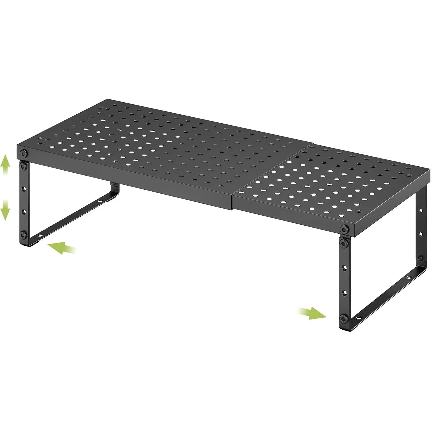 Expandable Cabinet Organizer Shelf With Adjustable Height, Stackable Kitchen Countertop Organizer Rack, Adjustable Shelf Riser For Kitchen Counter, Pantry, Cupboard, Desk, Tabletop