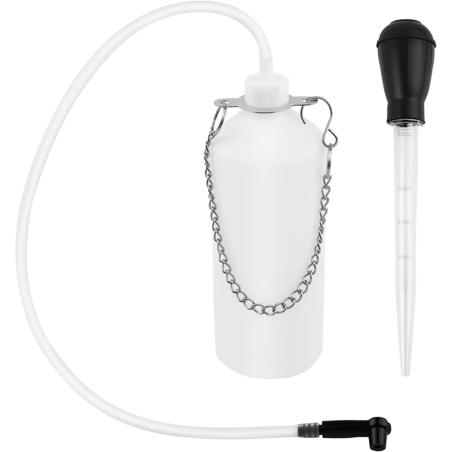 Bleeder Kit Self-Service, Fluid Bleeder Kit Includes 1L Brakes Bleeders Bottle/30ml Fluid Extractor,Professional Brakes Bleeding Kits Automotive Tools for ,
