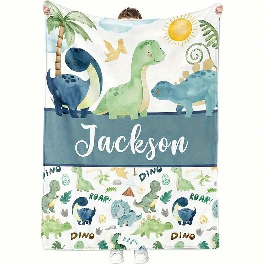 Custom Ultra Soft Flannel Throw Blanket, Personalized Custom Name Print Blanket, Cozy Decorative Blanket for Sofa Couch, Ideal Gift for Mother's Day, Birthday and All Holidays girl boy
