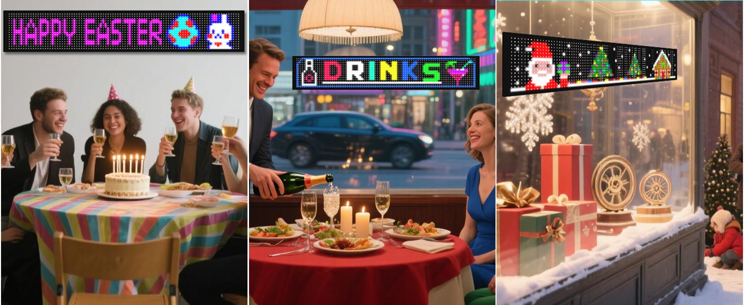 Devil Eyes Light for Windshield Programmable LED Signs with APP & Remote Control - 5V USB Digital Lighting Display, LED Eyes for Cars, SUVs & Trucks (1 Pcs)