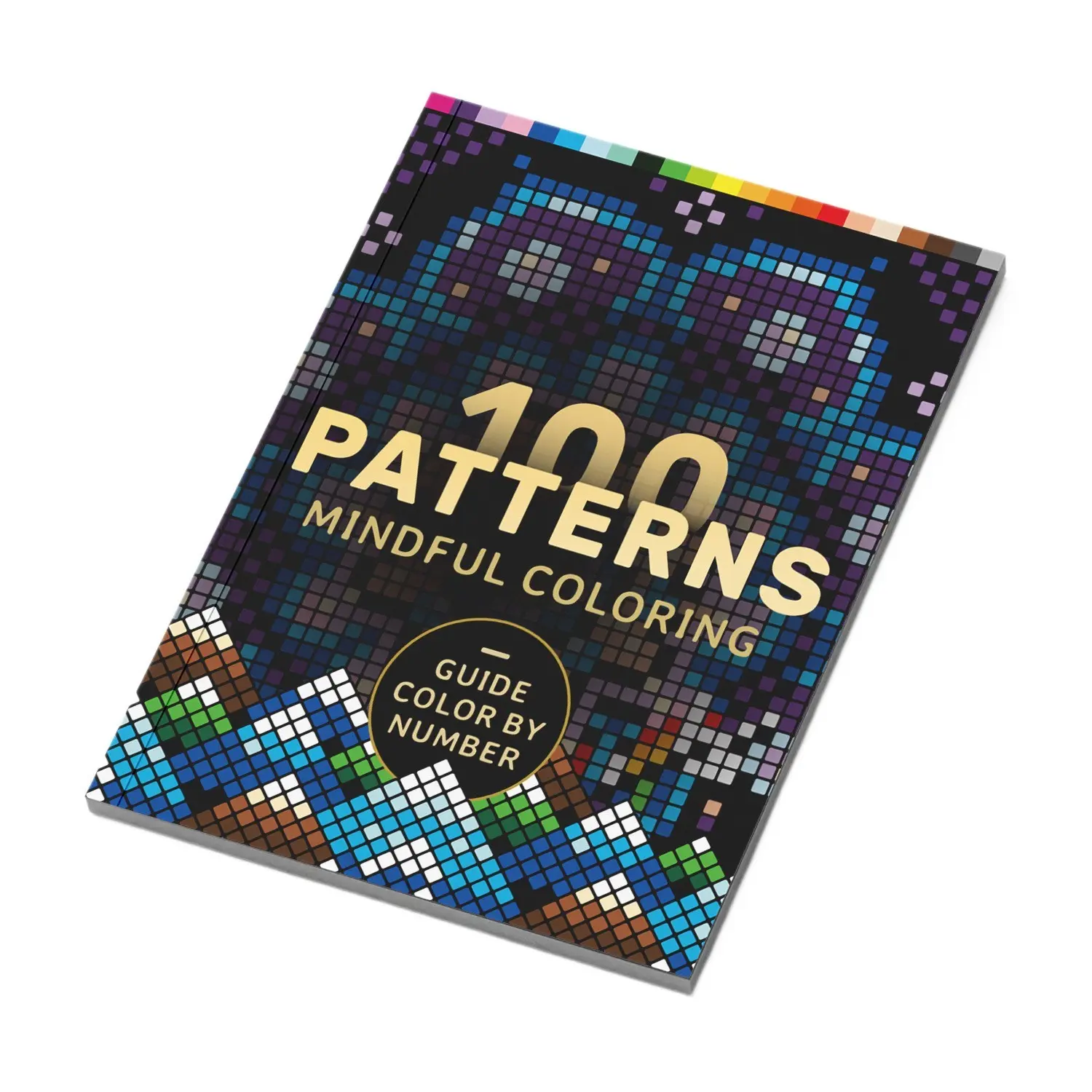100 Patterns Pixel Digital Coloring Book for Adults, Stress Relief and Anxiety Reduction, Focus and Relaxation Adult Coloring Album