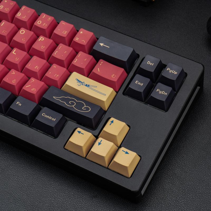 Cherry Profile Red Japanese Keycaps, PBT Material, Dye Sublimation, Minimalist Custom Key Caps for Mechanical Gaming Keyboard, 130 Keys Cherry Profile Red Japanese Keycaps, PBT Material, Dye Sublimation, Minimalist Custom Key Caps for Mechanical Gaming Keyboard, 130 Keys
