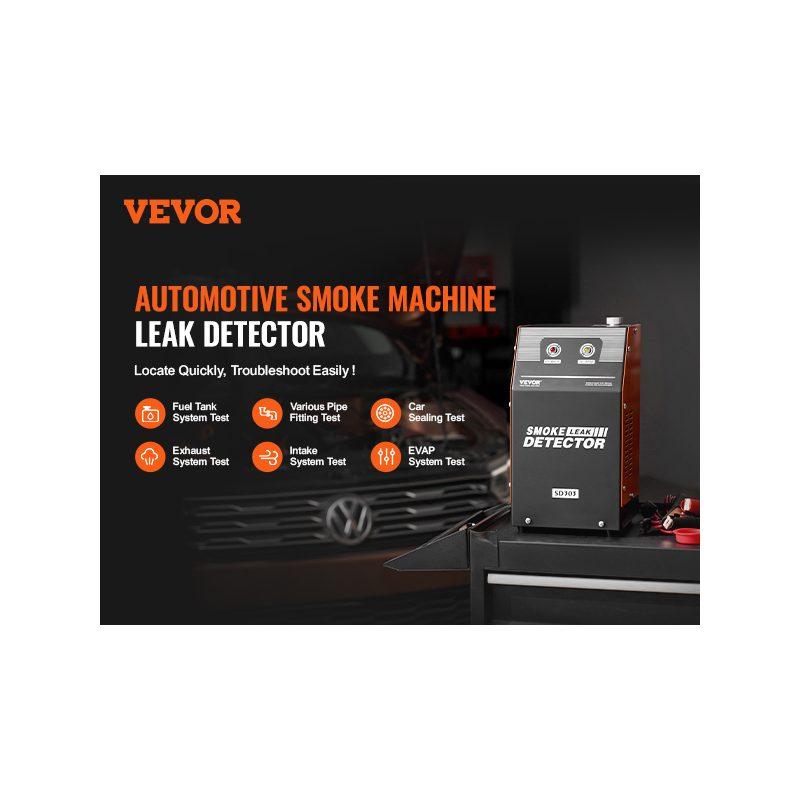 VEVOR Automotive Smoke Machine Leak Detector, EVAP Smoke Machine Leak Tester with Built-in Air Pump, Dual-Mode Vacuum Pipeline Fuel Diagnostic Detector for DC12V Cars, Motorcycles, Trucks, Boats, ATVs