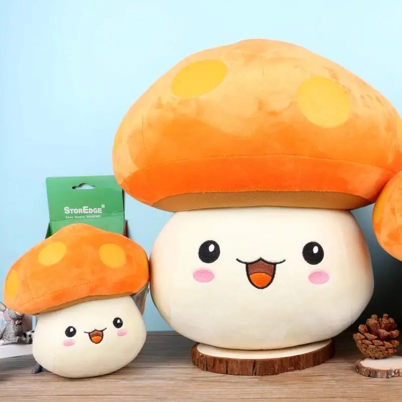 MapleStory Official Anime Mushroom Plush+Cotton Soft Toy - 15cm/30cm/40cm Classic Novelty Stress Relief Stuffed Doll for Kids Gift, Anime Fans