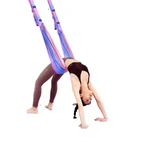 Aerial Yoga Sling Household Back Bend Trainer Yoga Rope Hanging on Door Inversion Stretch Belt Tension Belt woman home workout