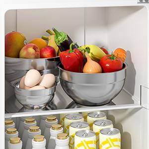 Mixing Bowls with Lids Set, 6 PCS Stainless Steel Mixing Bowls with 3 Grater Attachments, Kitchen Food Storage Organizers Nesting Mixing Bowl, Large Size 4.5, 3.5, 2.1, 1.5, 1.1, 0.7QT