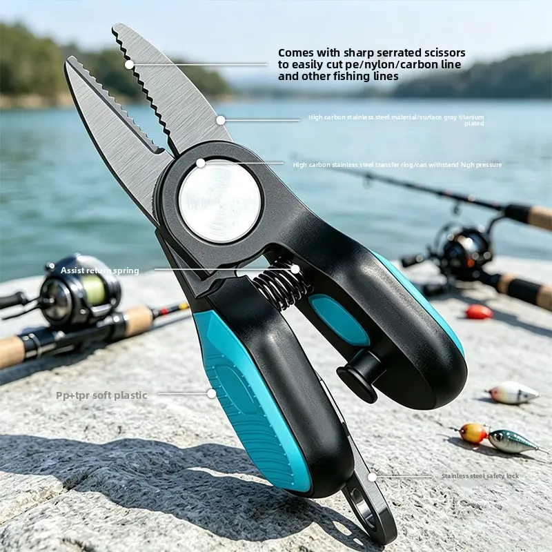 Mini Stainless Steel Fishing Scissors, Lure Angling Line Cutter, Sharp Shears for PE Line, Carbon Line, Nylon Fishing Line, Portable Fishing Tackle