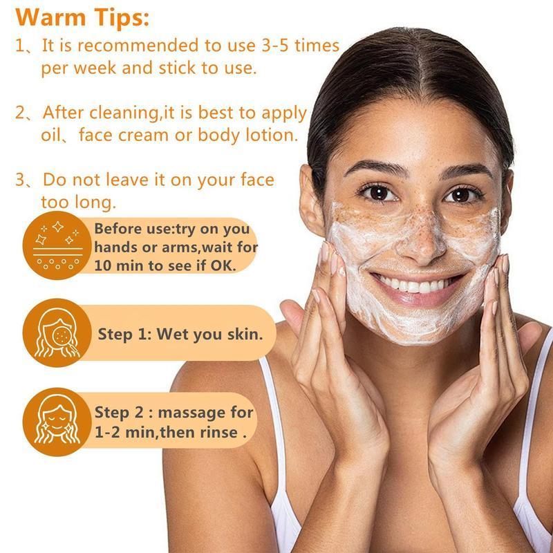 Turmeric Cleansing Set, Nourishing Turmeric Soap & Cleansing Pad & Mousse Cleanser & Oil, Deep Cleansing Skin Care Kit for Women & Men, Facial