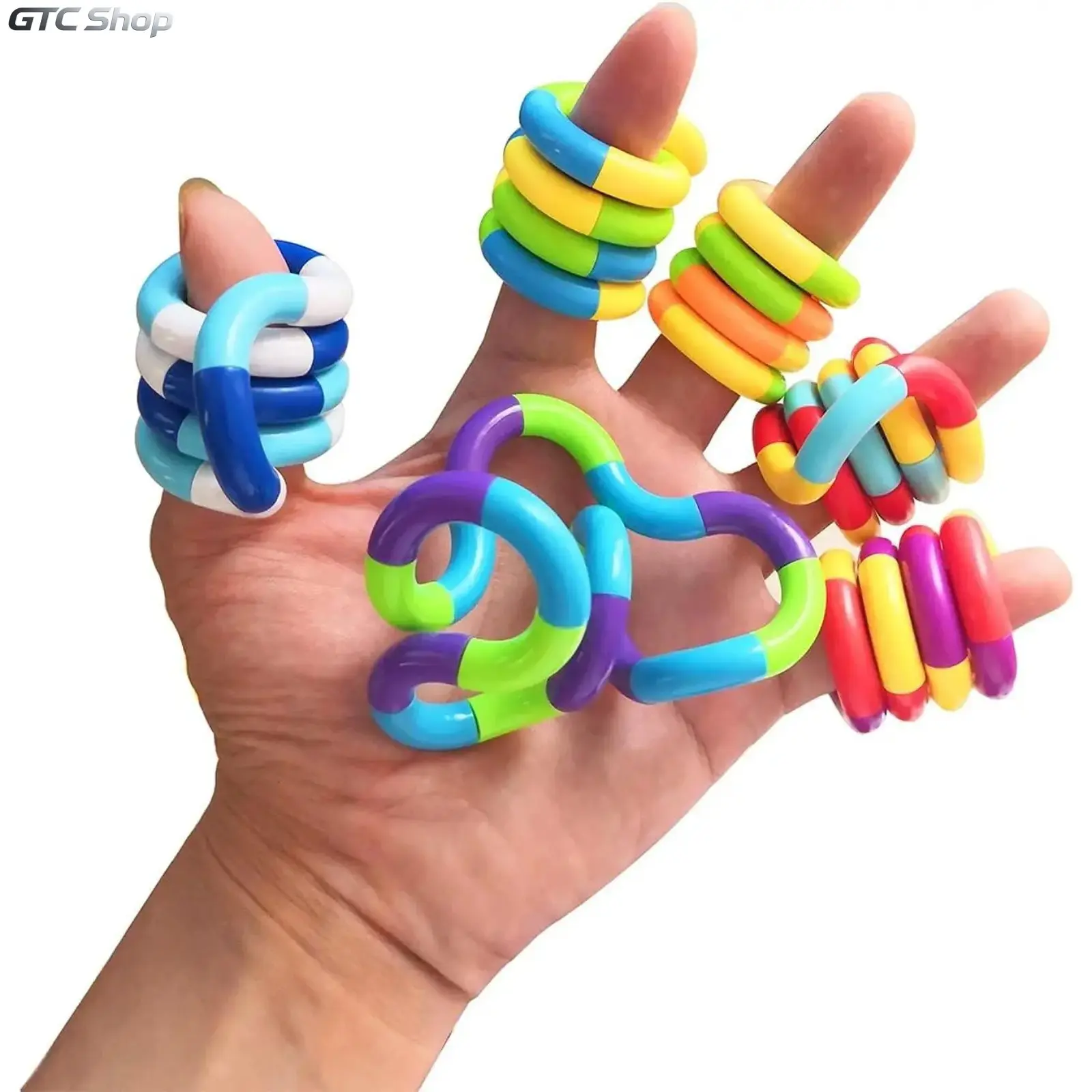 6/10/20/30PCS Multicolor Twisty Fidget Toys, Tactile Decompression Chain Fidget Gadgets for Adults Boys Girls, Portable Anxiety Stress Relief Toy, Ideal Birthday & Holiday Gift for Classroom Travel