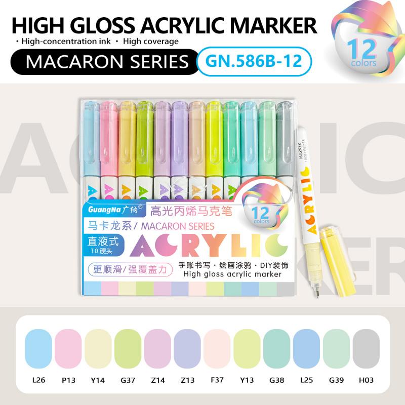 High Gloss Acrylic Markers,1mm Bullet Nib Acrylic Paint Pens Set,Bright Colors,Big Capacity ink,Wide Range of Uses,For Rock Painting, Canvas, Wood, Glass, Ceramic, Fabric, Plastic, Egg, Art Painting Supplies Kit #TOP PICKS
