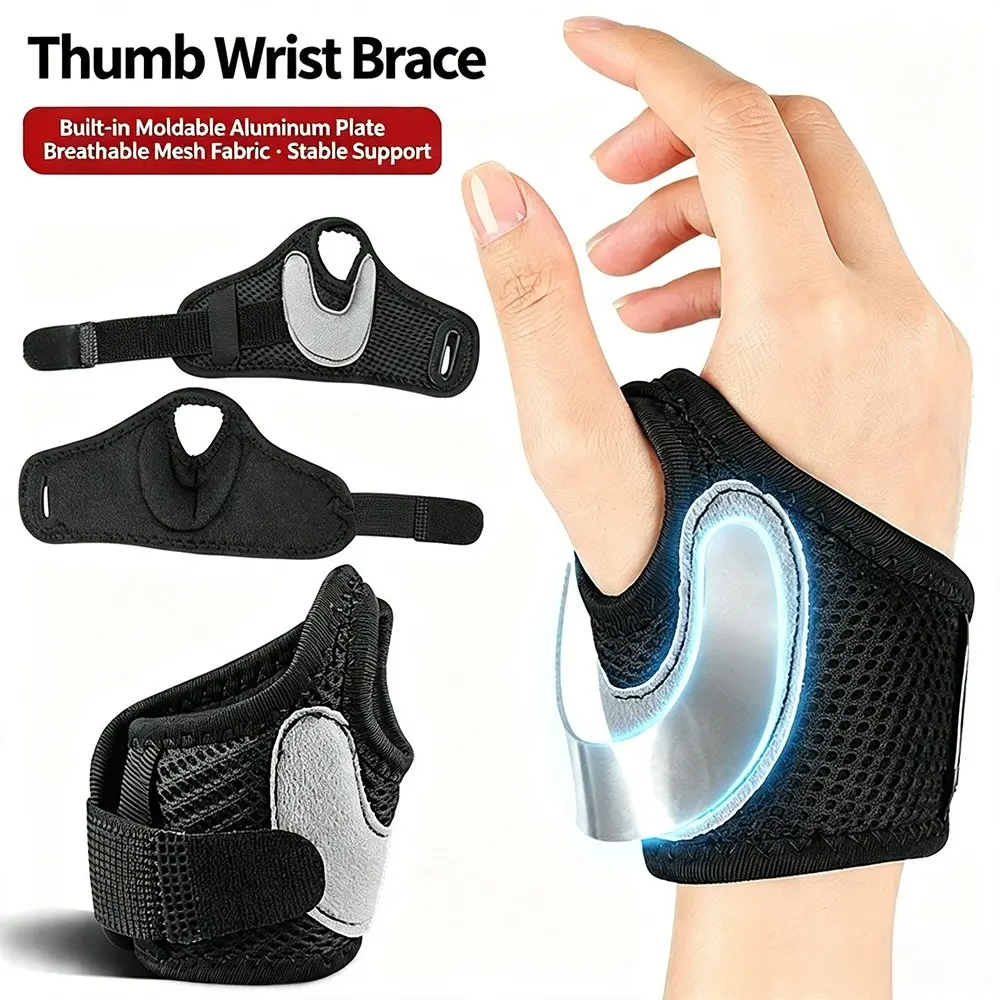 1Pcs Thumb Brace Splint, Adjustable Thumb Support Brace Joint Stabilizer with Aluminum Strip, Thumb Wrist Support for Men and Women Sports Housework Typing Sleeping & Home Daily Wear