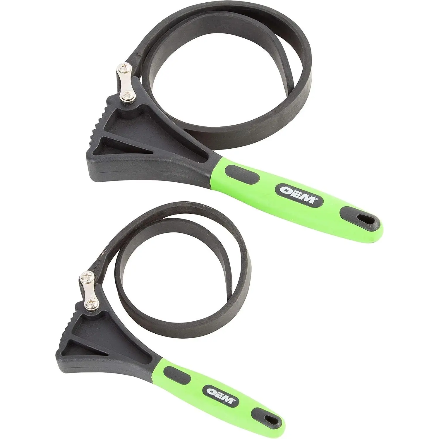 Rubber Strap Wrench Set for Pipes, Faucets, Jar Opener, & Plumbing | 2 count Adjustable Oil Filter Wrench, Reinforced Rubber, 24" & 16" Strap Length, Multi- Design for Secure Grip