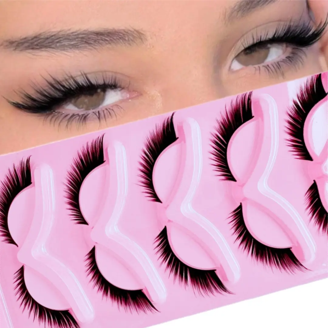 5 Pairs False Eyelashes Natural Appearance, Fluffy Mink Cat Eyes & Fox Eyes, Fine Hairs Fairy Style, Faux Strip Lashes, Enhance Your Look Effortlessly