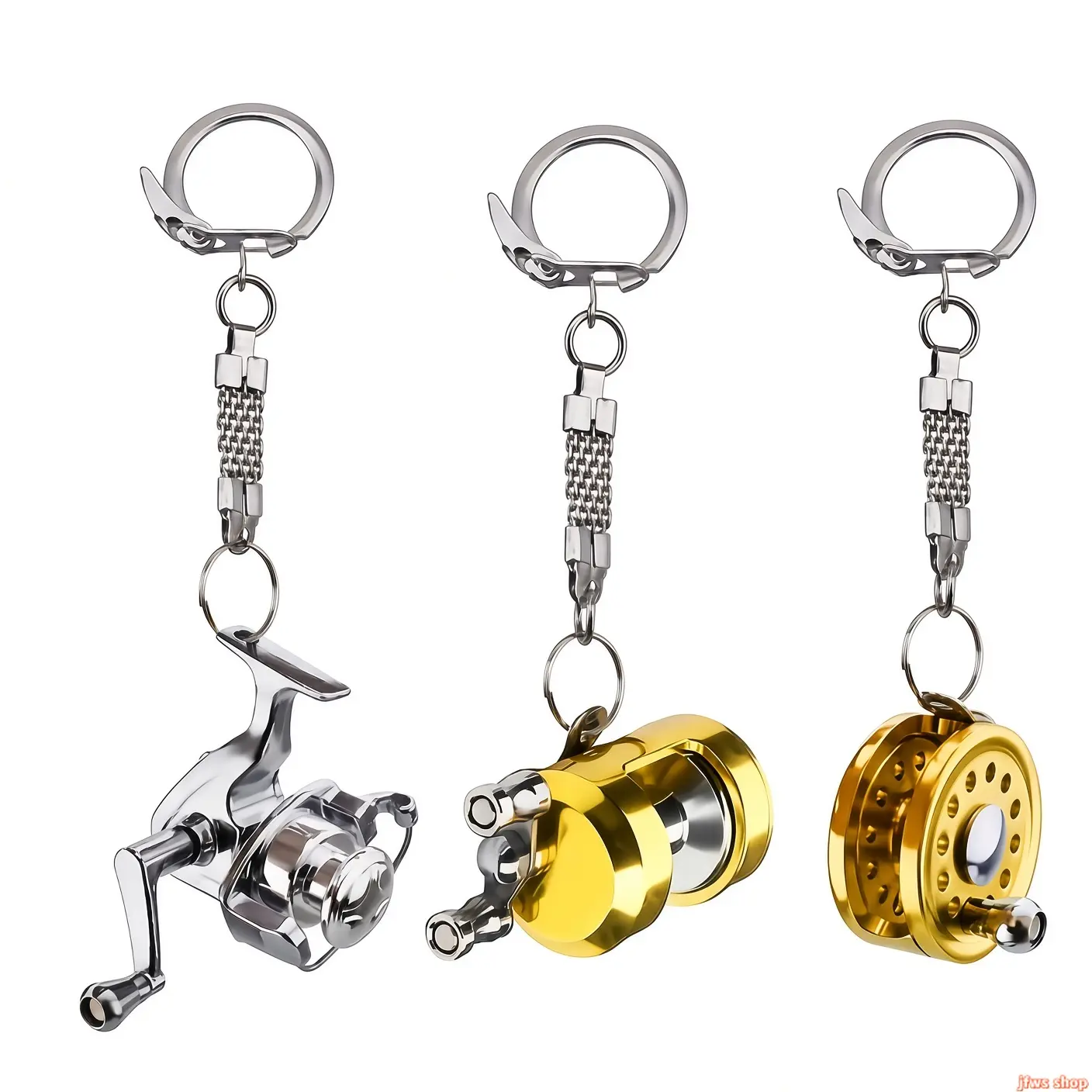 Mini Rotating Fishing Reel Keychain, Metal Angler Spinning Reel Keyring – Cute EDC Accessory for Men & Women, Punk Y2K Streetwear Keychain, Novelty Gift for Fishermen & Dad