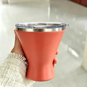 Insulated Margarita Cup with Lid, Insulated Martini Glass, Stainless Steel Cocktail Cup, Keeps Drinks Cold for 10 Hours, Leak-proof, Shatter-proof, Sweat-proof, Suitable for Bars, Parties, Holiday Gifts, Perfect Party Gift