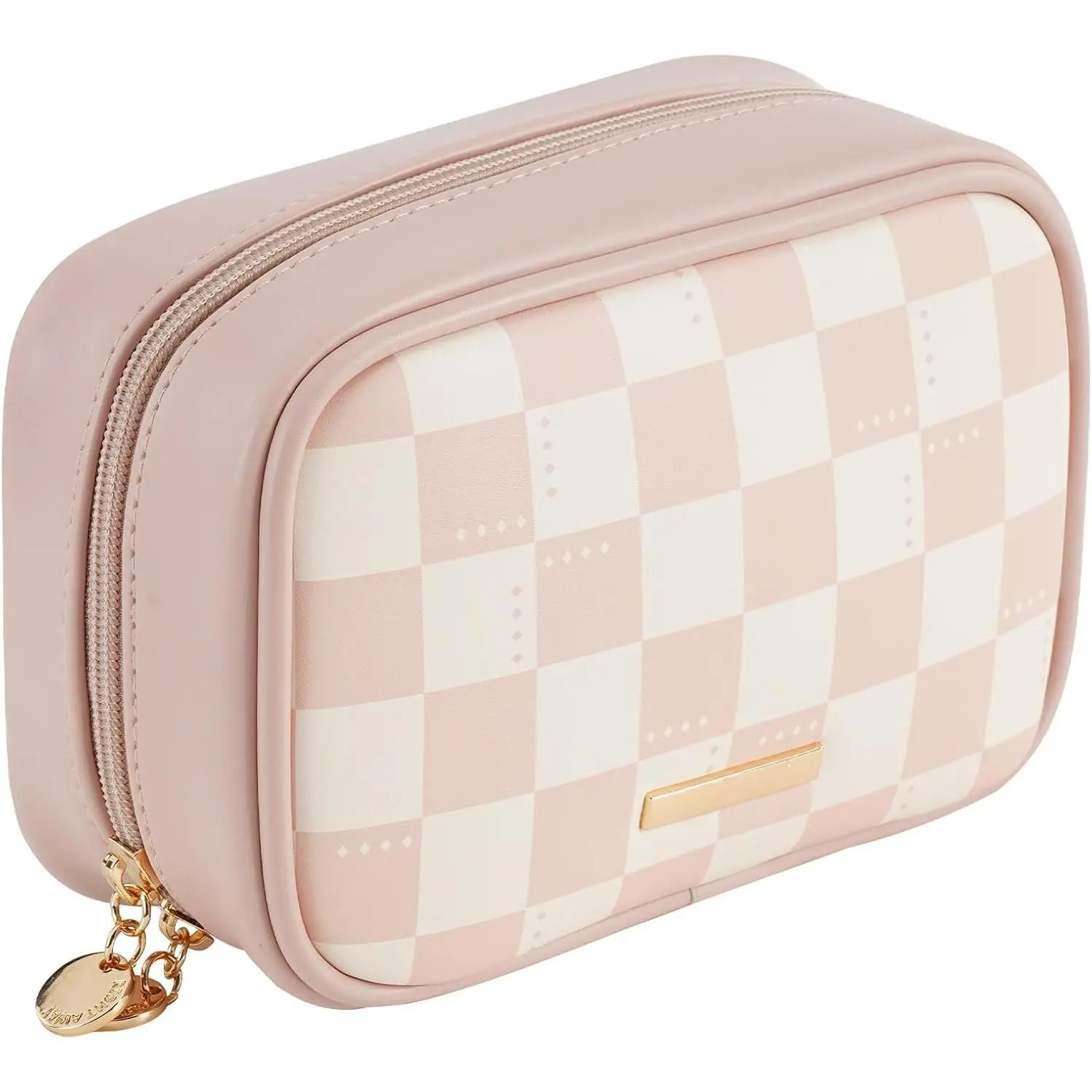 Checkered Makeup Bag for Purse,Small  Bag Organizer for Women, Travel Make Up Pouch  Toiletry Bag Cute Makeup Case for Travel Accessories( Checkerboard)