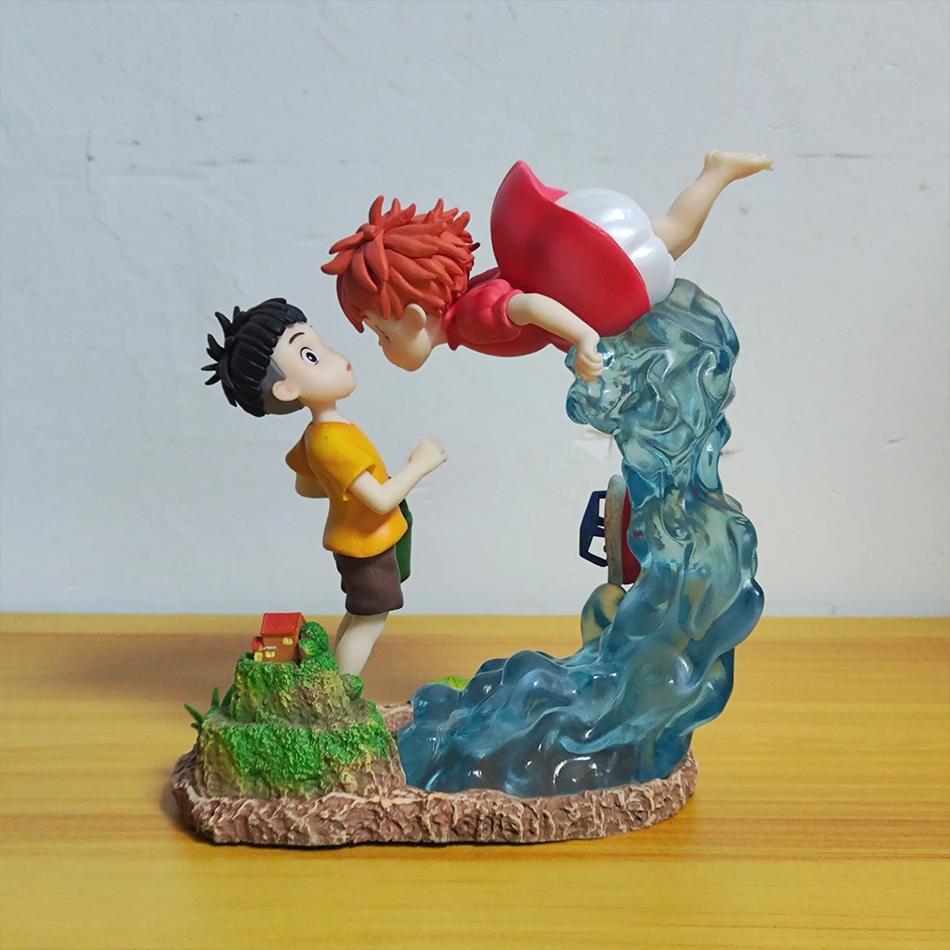 The Cliff Figure Ponyo On  Sousky Seagal Figure Pvc Gk Statue Anime Action Figurine 15cm Model Doll Collection Toy Kid Gift
