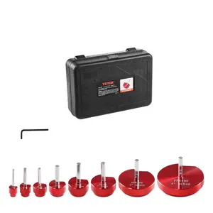 VEVOR 4Pcs PVC Pipe Reamer Kit, Plastic Pipe Fitting Socket Saver Tool Kit, Includes 1 - 1/2, 2, 3, 4, for PVC, CPVC, and ABS Fittings, with Tool Box, for Exhaust, Drain, Water Pipes Cleaning