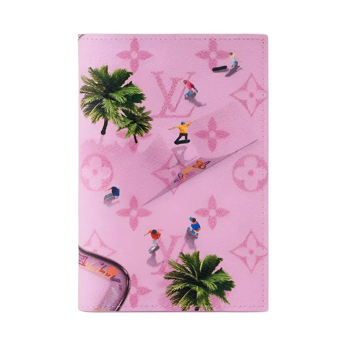 Louis Vuitton Monogram Coated Canvas Passport Case for Women, Pink
